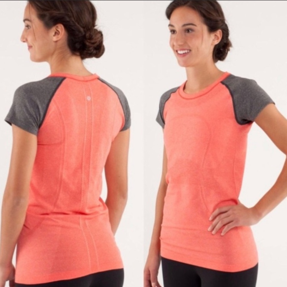 Lululemon Athletica Swiftly Tee Colorblock Gray